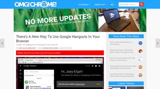 Google Hangouts Now Has a Dedicated Website - OMG! Chrome!