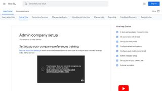 Admin company setup - Hire Help - Google Support