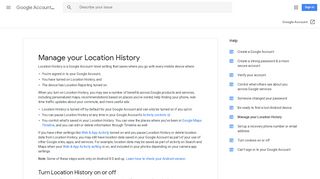 Manage your Location History - Google Account Help - Google Support