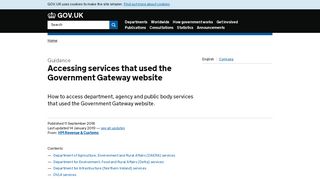 Government Gateway - GOV.UK