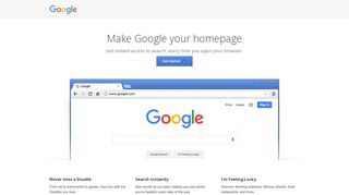 Make Google your homepage – Google