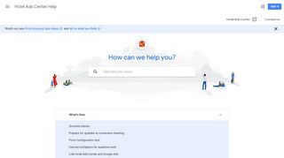 Hotel Ads Center Help - Google Support