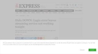 Hulu DOWN: Login error leaves stream service not working tonight ...