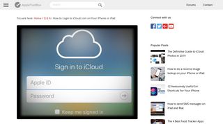 How to Login to iCloud.com on Your iPhone or iPad - AppleToolBox