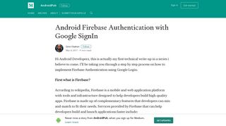 Android Firebase Authentication with Google SignIn – AndroidPub
