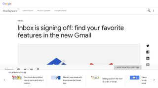 Inbox is signing off: find your favorite features in the new Gmail