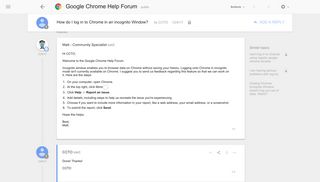 How do I log in to Chrome in an incognito Window? - Google Product ...