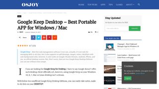 Google Keep Desktop - Best Portable APP for Windows / Mac • OSJOY