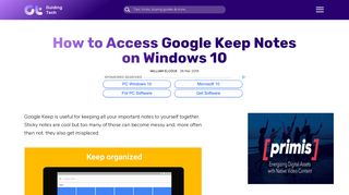 How to Access Google Keep Notes From Windows 10 - Guiding Tech