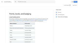 Points, levels, and badging - Local Guides Help - Google Support