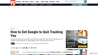 How to Get Google to Quit Tracking You | News & Opinion | PCMag.com