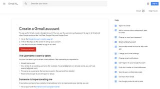 Create a Gmail account - Gmail Help - Google Support