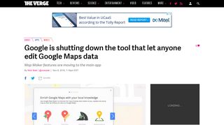 Google is shutting down the tool that let anyone edit Google Maps data