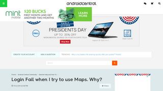 Login Fail when I try to use Maps. Why? - Android Forums at ...