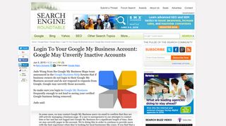 Login To Your Google My Business Account: Google May Unverify ...