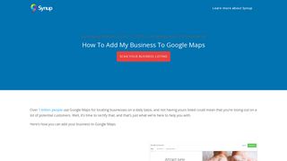 How To Add My Business To Google Maps | Synup