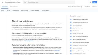 About marketplaces - Google Merchant Center Help - Google Support