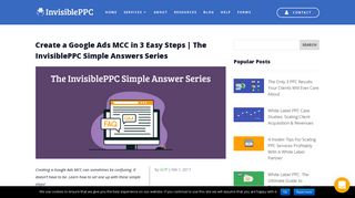 Create a Google Ads MCC in 3 Easy Steps - Video Tutorial