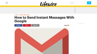 How to Use Google to Send Instant Messages - Lifewire