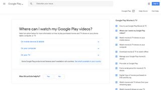 Where can I watch my Google Play videos? - Google Play Help