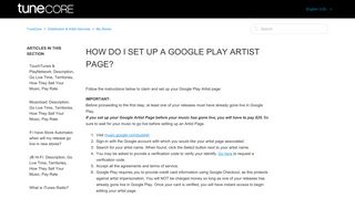 How do I set up a Google Play Artist Page? – TuneCore