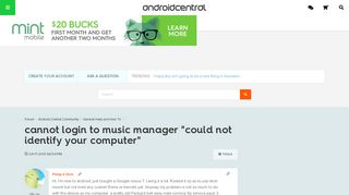 cannot login to music manager 