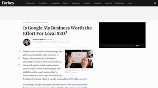 Is Google My Business Worth the Effort For Local SEO? - Forbes