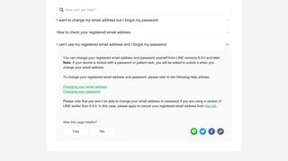 I can't use my registered email address and I ... - Help Center | LINE