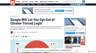 Google Will Let You Opt Out of Chrome 'Forced Login' - PCMag.com