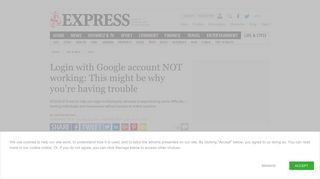 Login with Google account NOT working - This is why | Express.co.uk