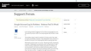 Google Account Log In Problem - Buttons Fail To Work | Firefox ...