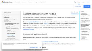 Authenticating Users with Node.js | Node.js | Google Cloud