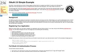 OAuth 2.0 Simple Example - 256