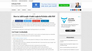 How to Add Google OAuth Login in Website with PHP - Artisans Web