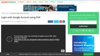 Login with Google Account using PHP - CodexWorld