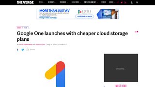 Google One launches with cheaper cloud storage plans - The Verge