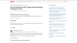 How to prepare for the Google Online Marketing Challenge (GOMC ...