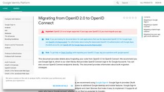 Migrating from OpenID 2.0 to OpenID Connect | Google Identity ...