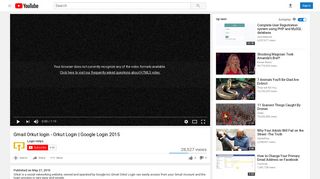 Gmail Orkut login - Orkut Login | Google Login 2015 - YouTube