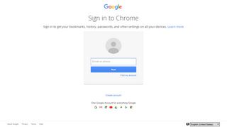 Sign in to Chrome - Google Accounts