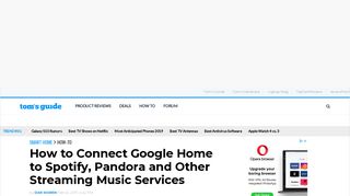 How to Connect Google Home to Spotify, Pandora and Other ...