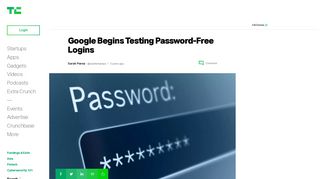 Google Begins Testing Password-Free Logins | TechCrunch