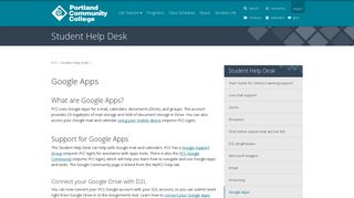 Google Apps | Student Help Desk at PCC - Portland Community College