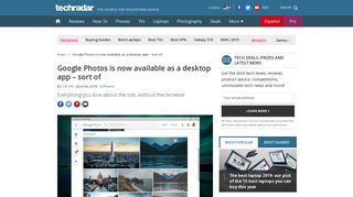 Google Photos is now available as a desktop app – sort of | TechRadar