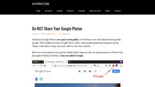 Do NOT Share Your Google Photos - Alex Kras