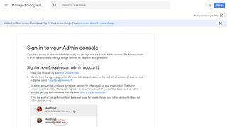 Sign in to your Admin console - Managed Google Play Help