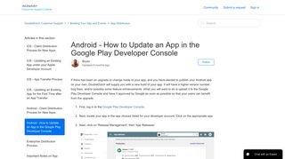 Android - How to Update an App in the Google Play Developer Console