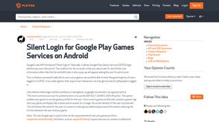 Silent Login for Google Play Games Services on Android - Playfab ...