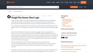 Google Play Games: Silent Login - Playfab Community