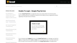 Unable To Login - Google Play Service – Help Center